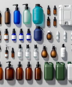 1000ml Blue Glass Bottle with Lotion Cap