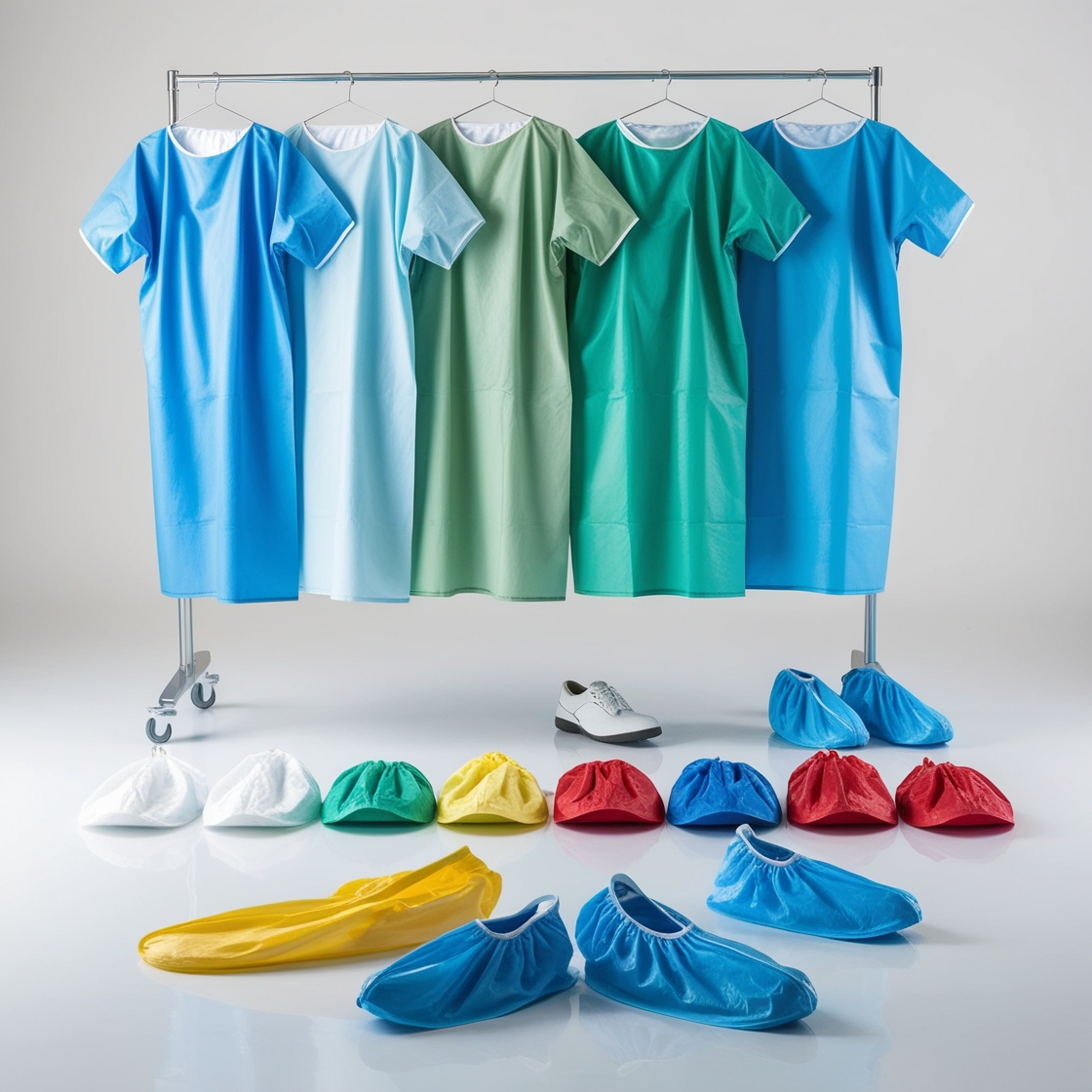 Reusable theatre Gowns green