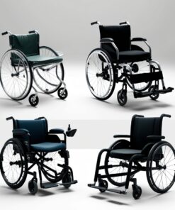 Wheelchair Allum/Nylon Lightweight Detachable Arm & Foot Rest