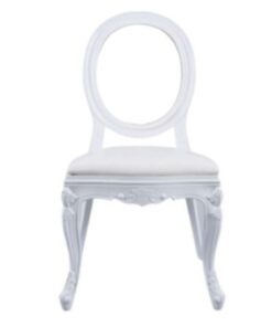 White Louis Chair Sell (Clear Back)