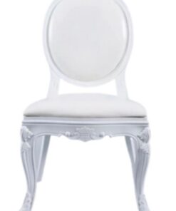 White Padded Back Louis Chair Sell