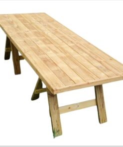 Natural Wood Trestle Table