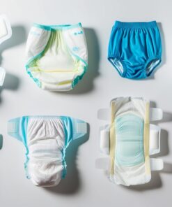 all-in-one adult diapers / cotton feel plus (blue) - regular absorbency