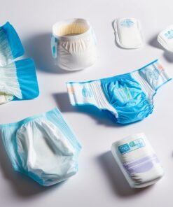 clemens all-in-one adult diapers / cotton feelplus (blue) - regular absorbency