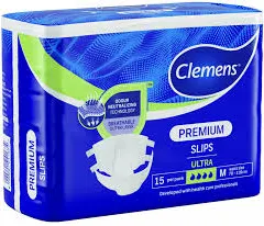 clemens medium anatomically shaped light incontinence pads / with adhesive strip / cotton feel