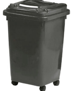 Wheelie Bin - 50L - 4 Wheel - Plastic - Black - 0244