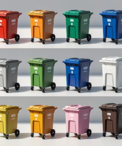 Grey 120 liter wheelie bin