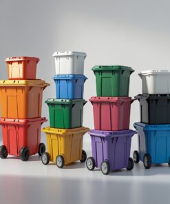 Black 120 liter wheelie bin