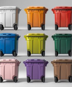 Violet 120 liter wheelie bin