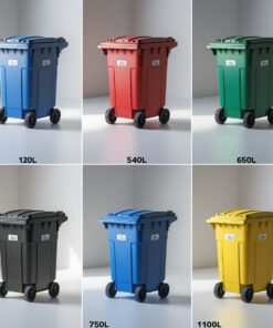 770 liter green wheelie bin